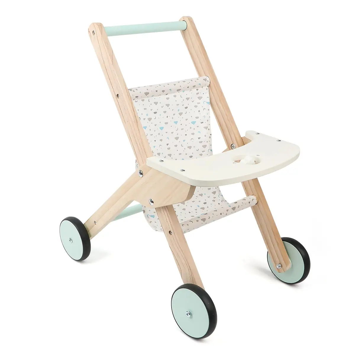 Canuan Wooden Baby Walker Doll Stroller with Butterfly Theme | 12-36 Months - main product image