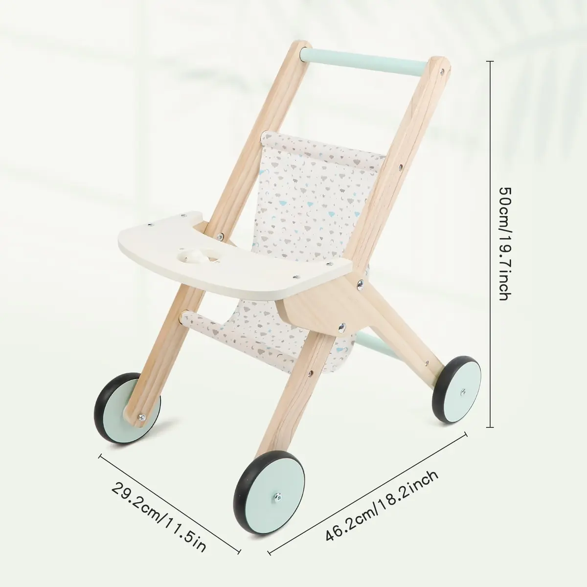 Canuan Wooden Baby Walker Doll Stroller with Butterfly Theme | 12-36 Months - view 8