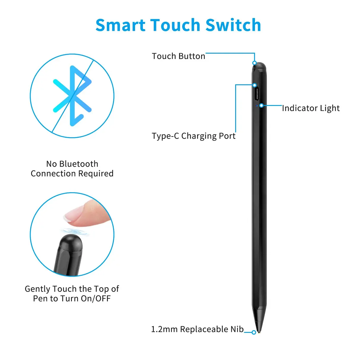 Rsepvwy Stylus Pen for Samsung A7/A8/A9/A11+ Tablet | Precise Drawing & Writing - view 5
