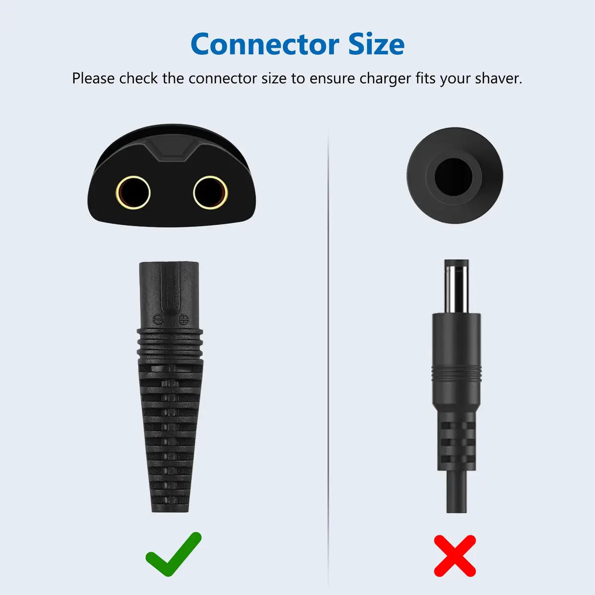 FNKTQL 12V Shaver Charger for Braun Series 9, 8, 7, 6, 5, 3, 1, XT5 & Silk Epil 5/7/9/9 Flex (1.5m Cable) | Smart Charging Power Cord - view 2
