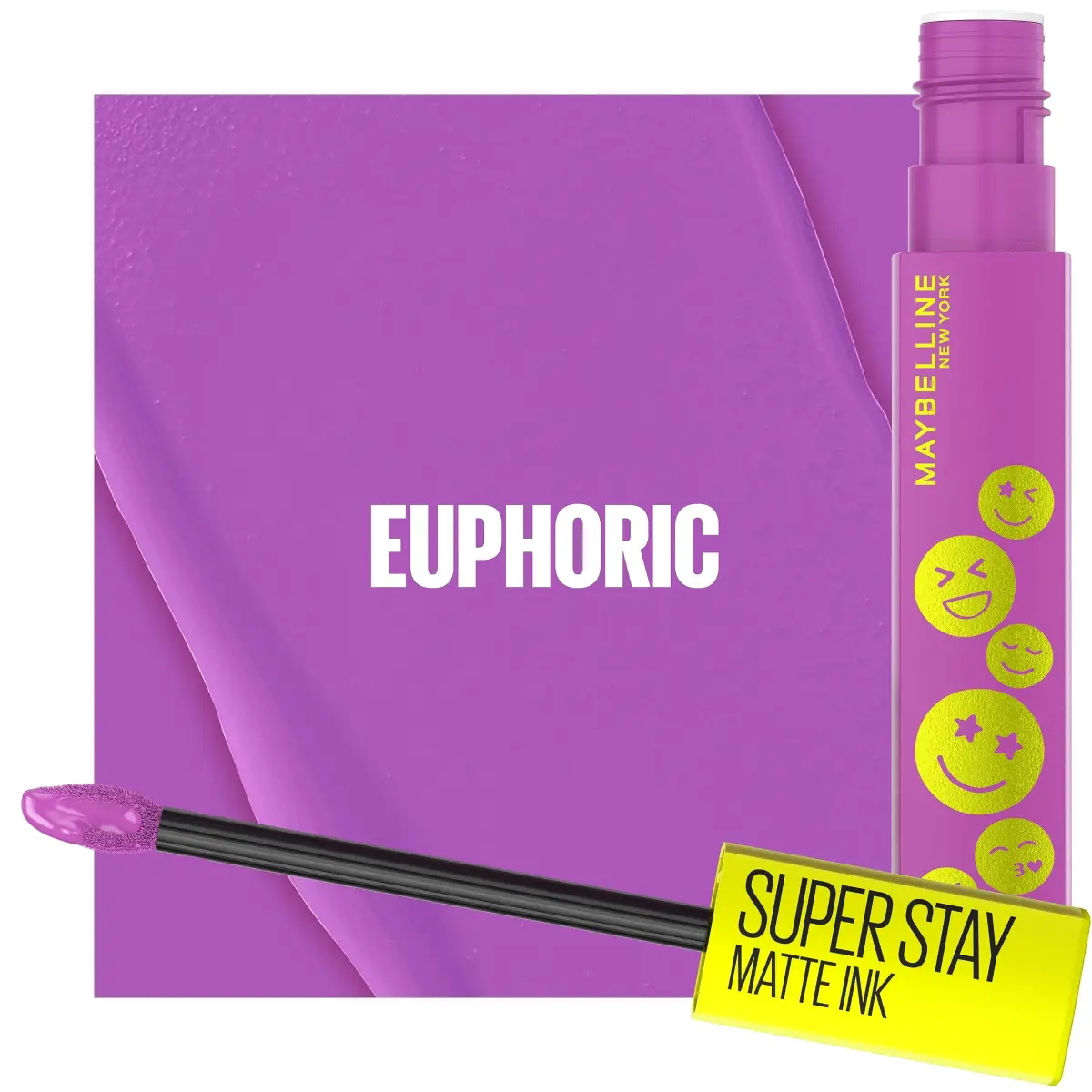 Maybelline Super Stay Matte Ink Liquid Lip Color - Euphoric Shade, Moodmakers Collection, 16-Hour Matte - view 3