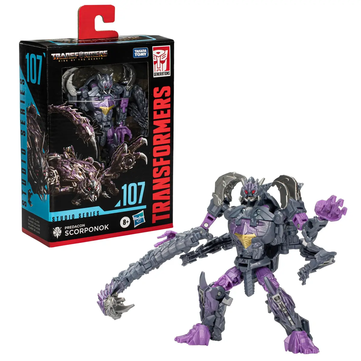 Transformers Toys Studio Series Deluxe Rise of the Beasts 107 Predacon Scorponok 4.5-inch Converting Action Figure - view 3