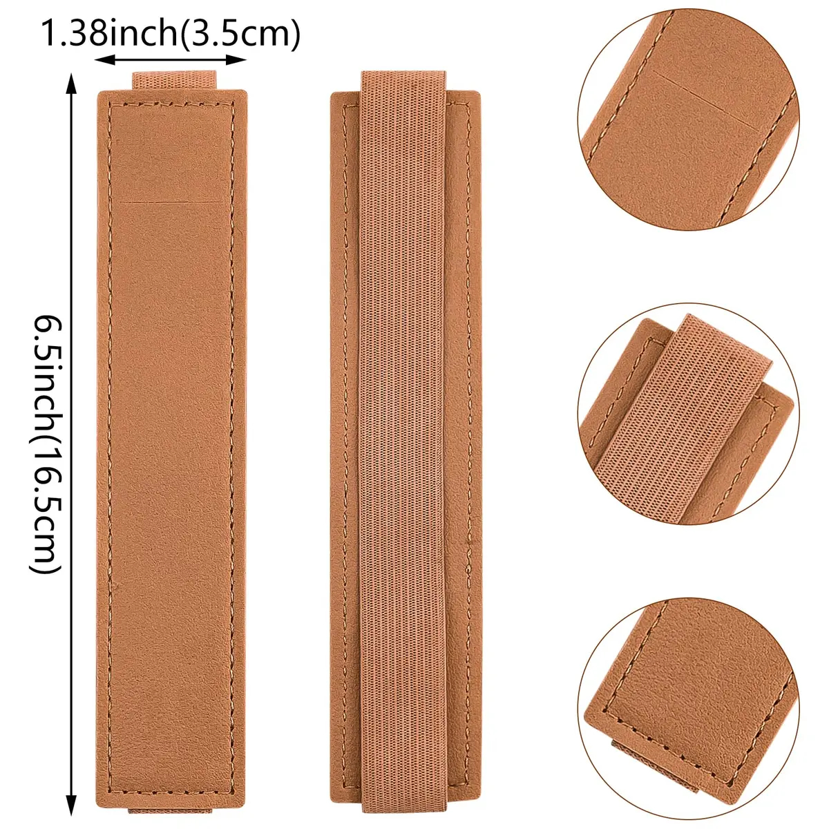 Aswewamt 12 Pcs Elastic Notebook Band Holders PU Leather Adjustable Pen Sleeve Pouch | Multifunctional Notebook Straps for Office & School - view 2
