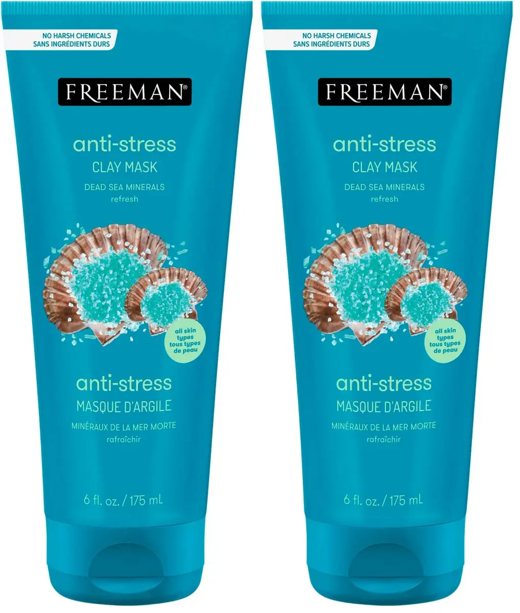 Freeman Dead Sea Minerals Anti-Stress Clay Facial Mask 350ml (12 fl. oz.) | Clarifies Pores & Radiant Skin - main product image