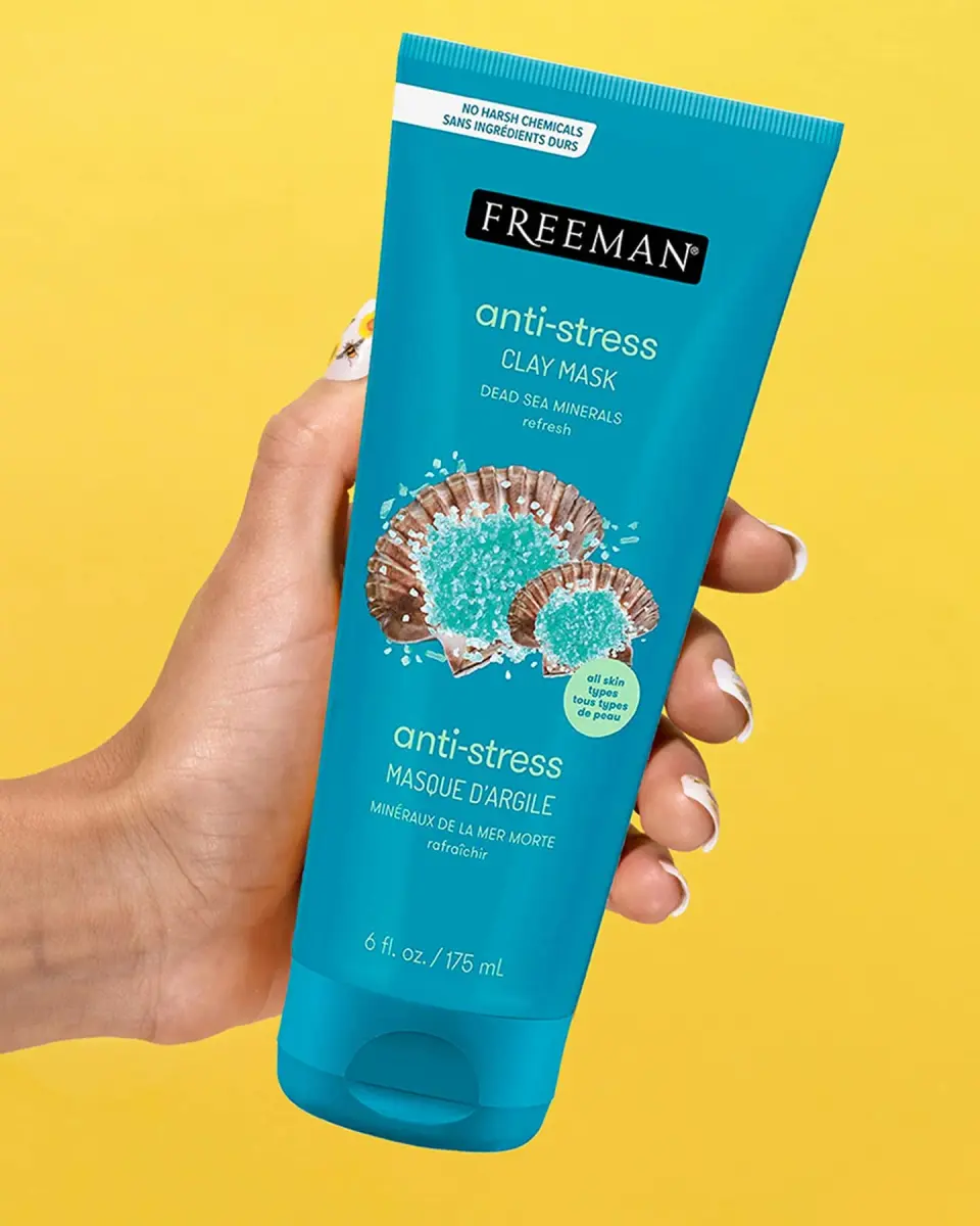 Freeman Dead Sea Minerals Anti-Stress Clay Facial Mask 350ml (12 fl. oz.) | Clarifies Pores & Radiant Skin - view 5