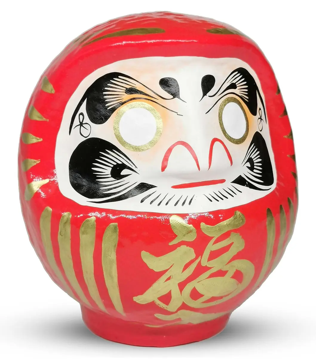 Takasaki Daruma Figurine 4.7 inch Red | Traditional Japanese Good Luck Ornament - main product image