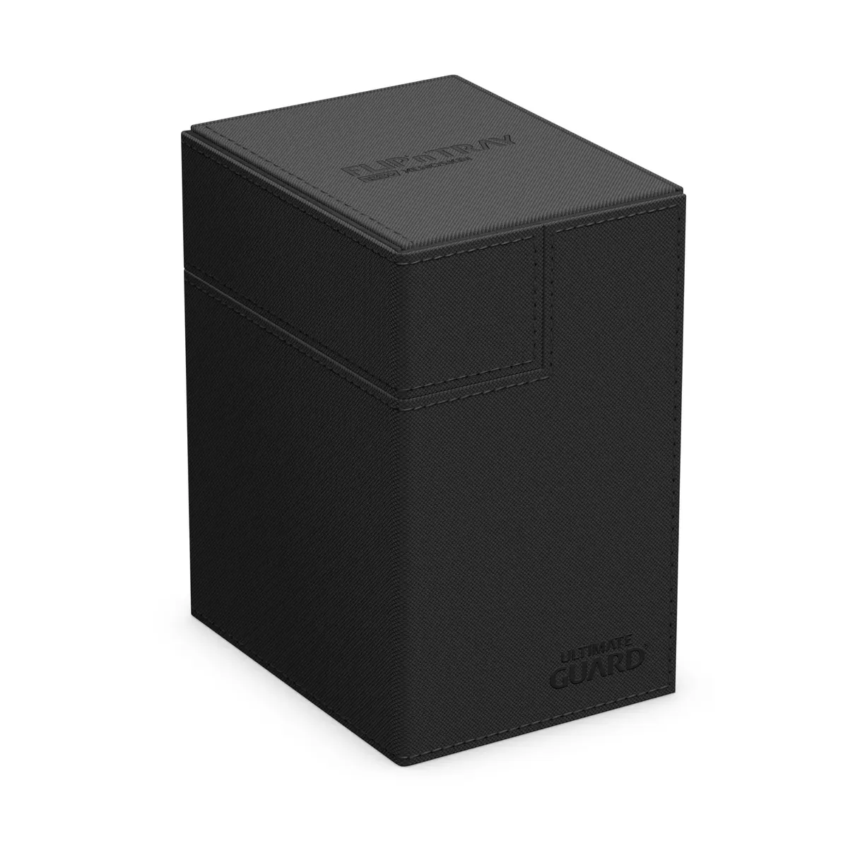 Ultimate Guard Flip'n'Tray 133+ Deck Case for 133 Double-Sleeved TCG Cards | Black, Microfiber Lining, Magnetic Closure - main product image