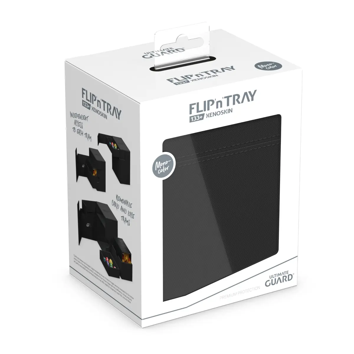 Ultimate Guard Flip'n'Tray 133+ Deck Case for 133 Double-Sleeved TCG Cards | Black, Microfiber Lining, Magnetic Closure - view 7