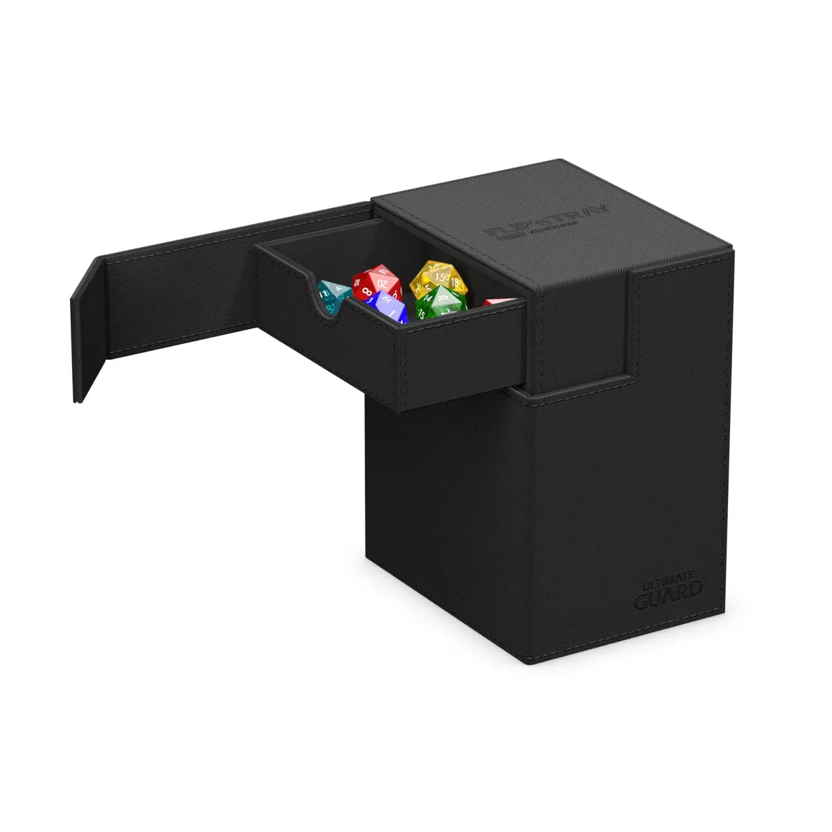 Ultimate Guard Flip'n'Tray 133+ Deck Case for 133 Double-Sleeved TCG Cards | Black, Microfiber Lining, Magnetic Closure - view 2
