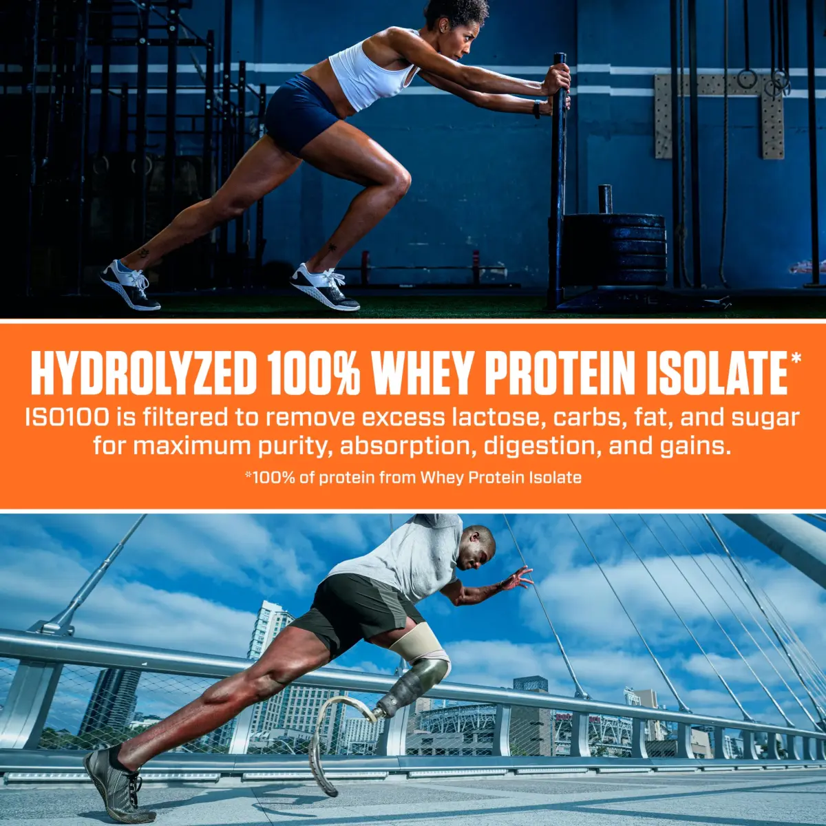 Dymatize ISO100 Whey Protein Isolate Dunkin' Glazed Donut 609g (1.34 lb) | 25g Protein Per Serving - view 6