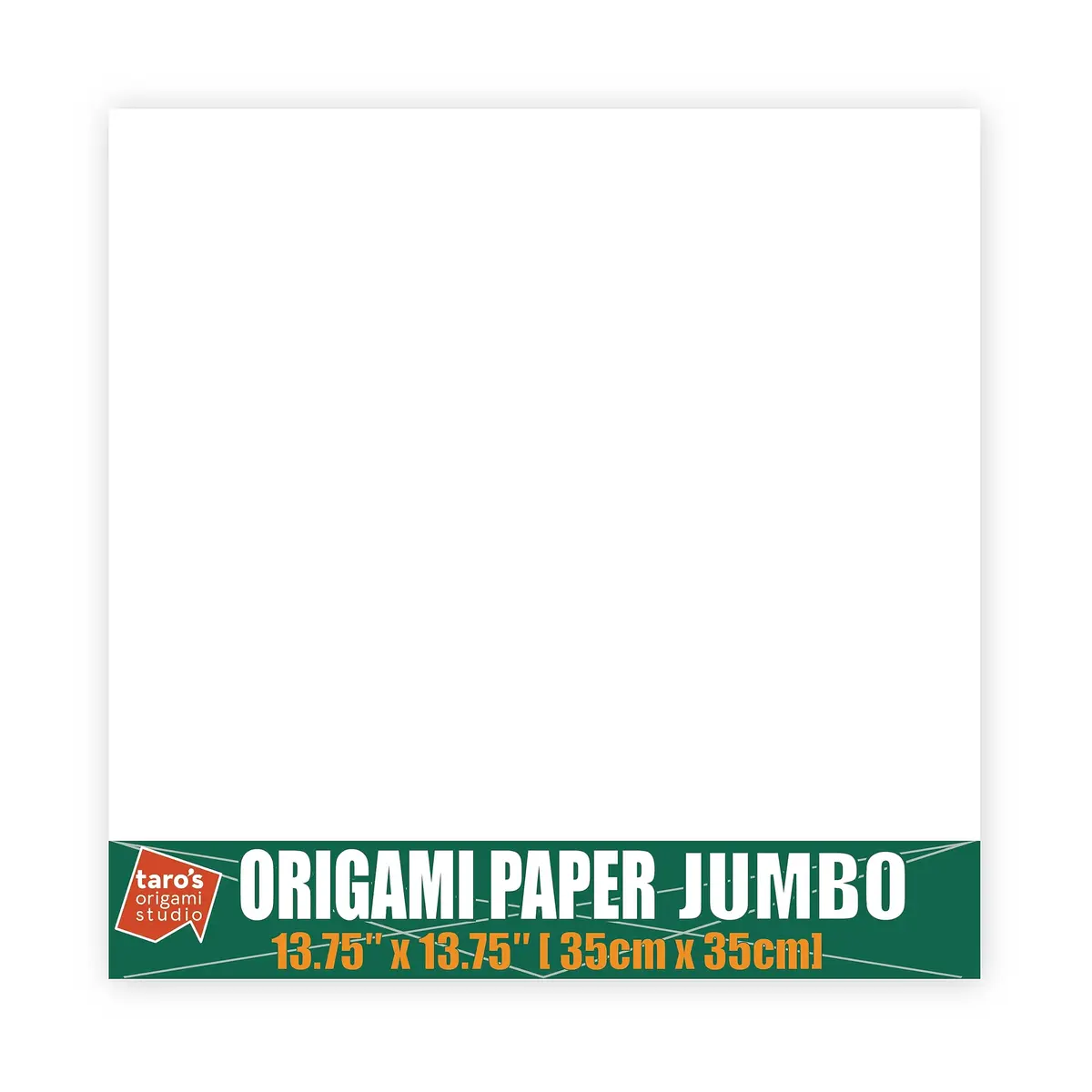 Taro's Origami Studio Jumbo White Origami Paper 35cm (13.75 Inch) 25 Sheets | Premium Japanese Kami Paper for Folding - view 2