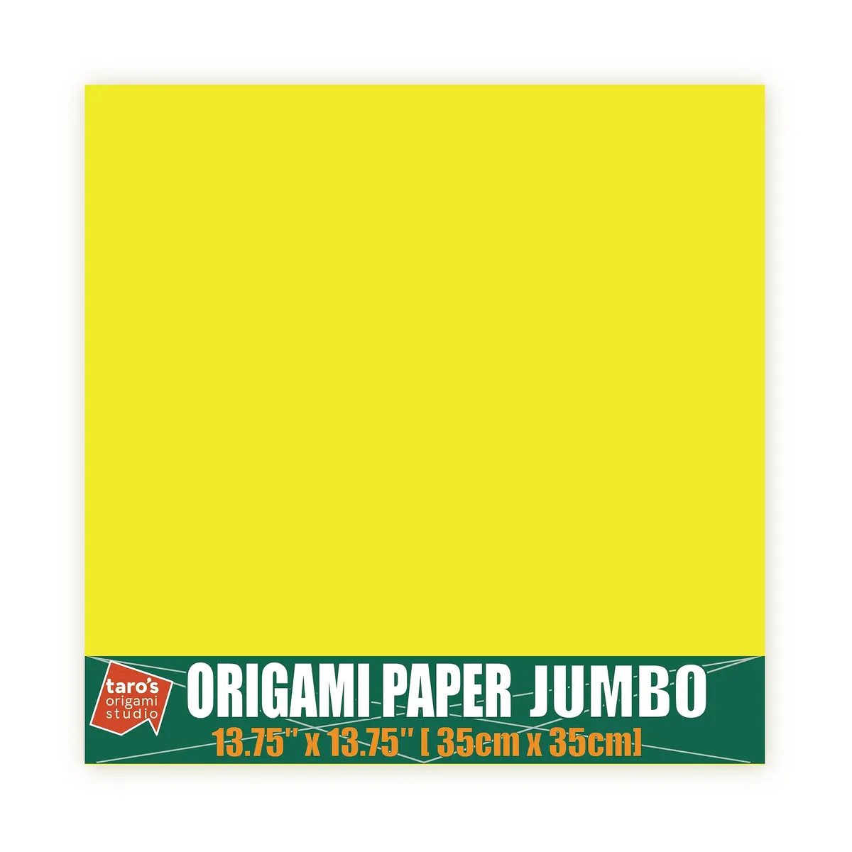 [Taro's Origami Studio] Jumbo 13.75 Inch / 35cm Single Color Yellow 25 Sheets | Premium Japanese Origami Paper - view 2