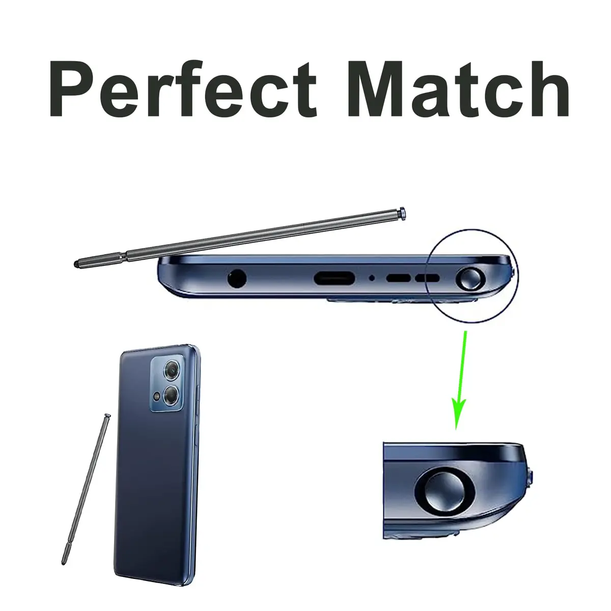 LiXiongBao Blue 2 Pcs Stylus for Moto G Stylus 5G 2023 | Precise, Natural & Compatible - view 4