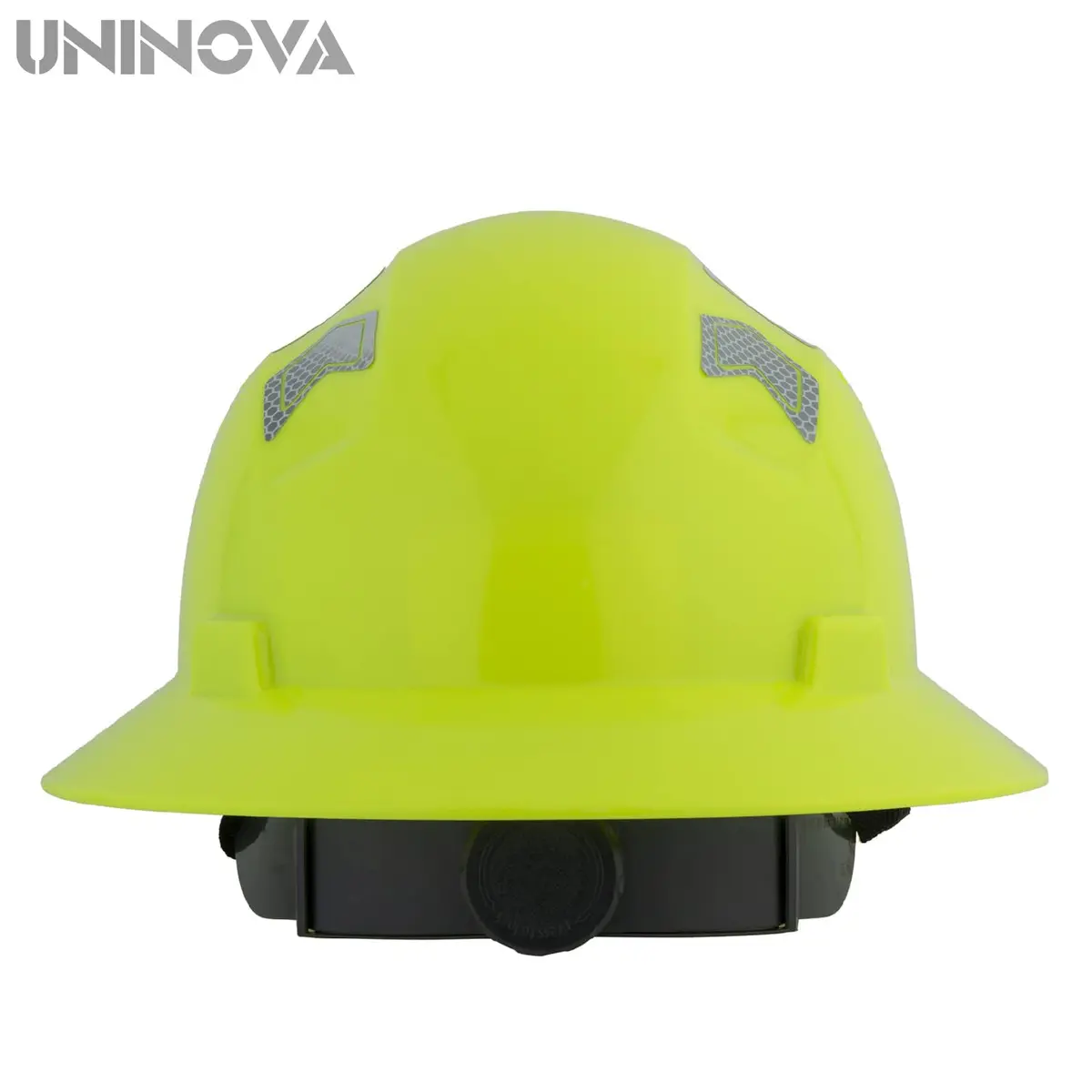 UNINOVA Full Brim Hard Hat ANSI Class E Lime | Impact & Sun Protection (110 chars) - view 4