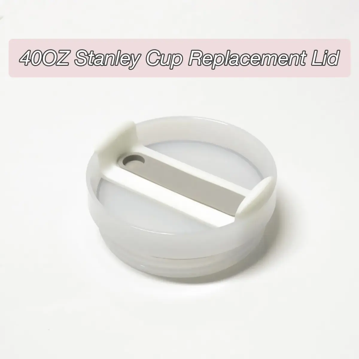 Horsdo 40oz Tumbler Lid - White-Grey, Spill-Proof Replacement for Stanley Quencher 2.0 (2-Pack) - view 4