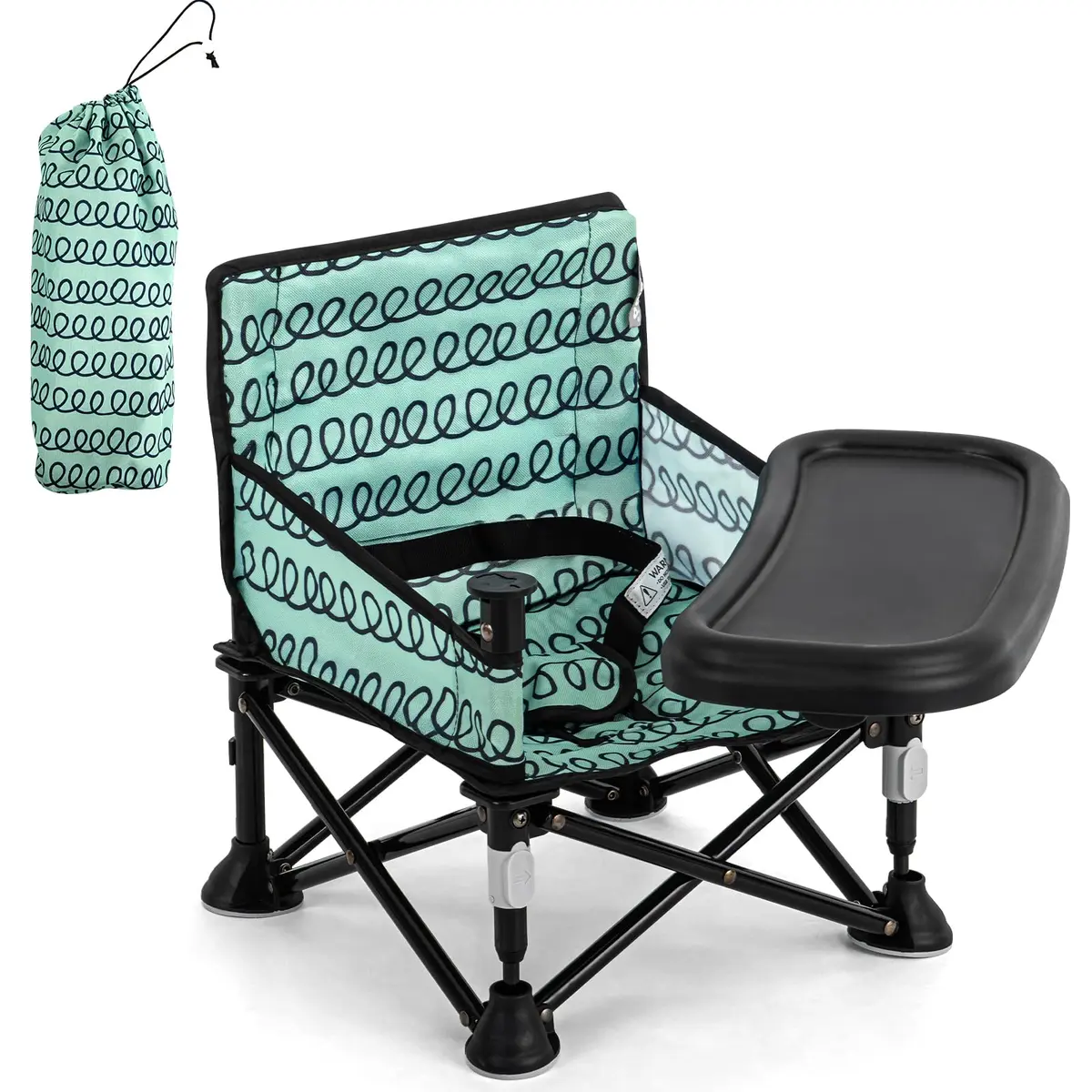 AskCat Baby Booster Seat for Kitchen Chairs, Foldable Portable Baby Chair | Safe, Compact & Washable - main product image