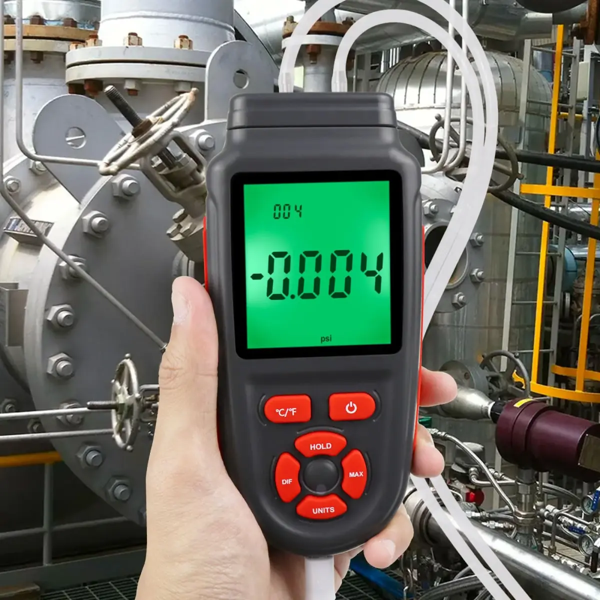 DANOPLUS Digital Differential Pressure Manometer Tester ±2.999 Psi | 12 Unit Selection - view 3