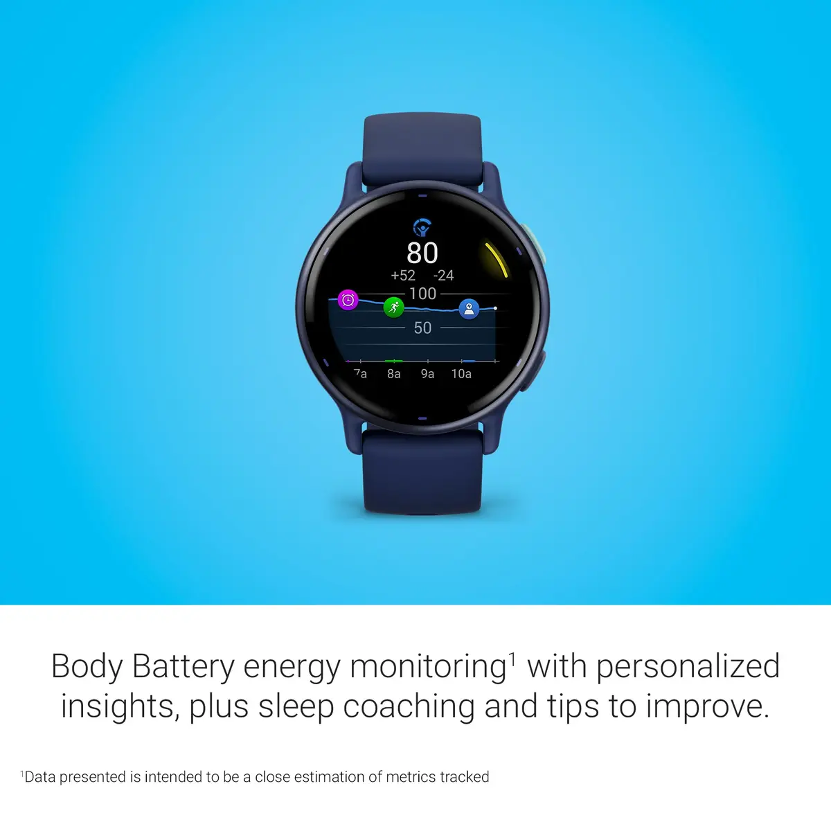 Garmin vívoactive® 5 Health & Fitness GPS Smartwatch 42mm Navy | AMOLED Display, 11-Day Battery - view 4