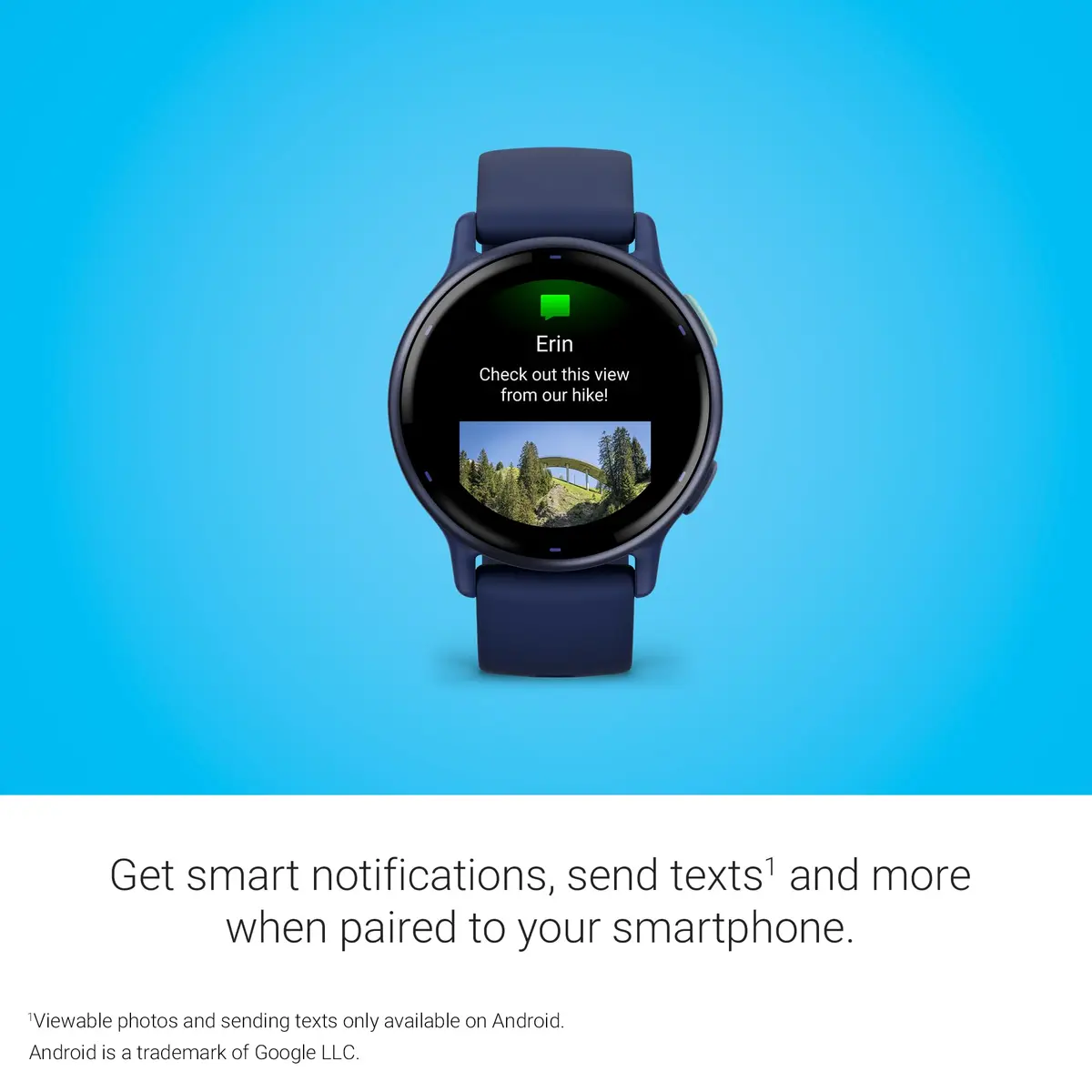 Garmin vívoactive® 5 Health & Fitness GPS Smartwatch 42mm Navy | AMOLED Display, 11-Day Battery - view 6