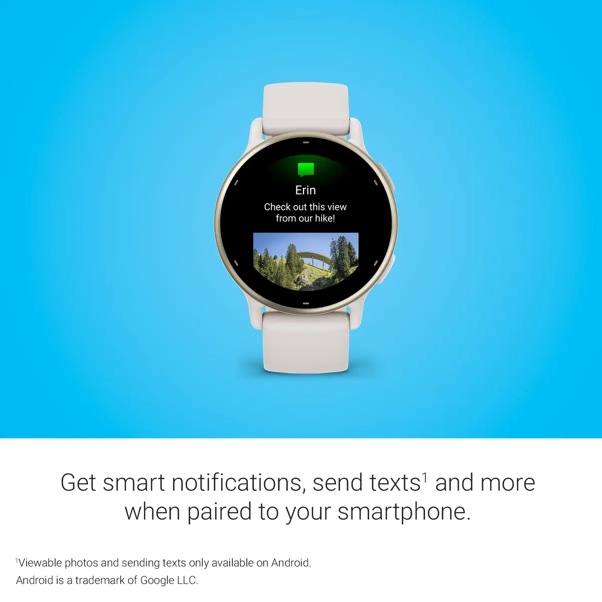 Garmin vívoactive® 5 Health & Fitness GPS Smartwatch 42mm Ivory | AMOLED Display, 11-Day Battery, Body Battery™ Monitoring - view 6