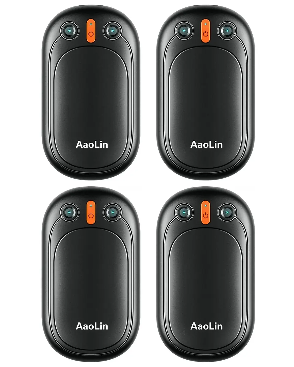 AaoLin Rechargeable Hand Warmers 4 Pack Black | 12 Hours Long Heating Portable Pocket Handwarmer - main product image