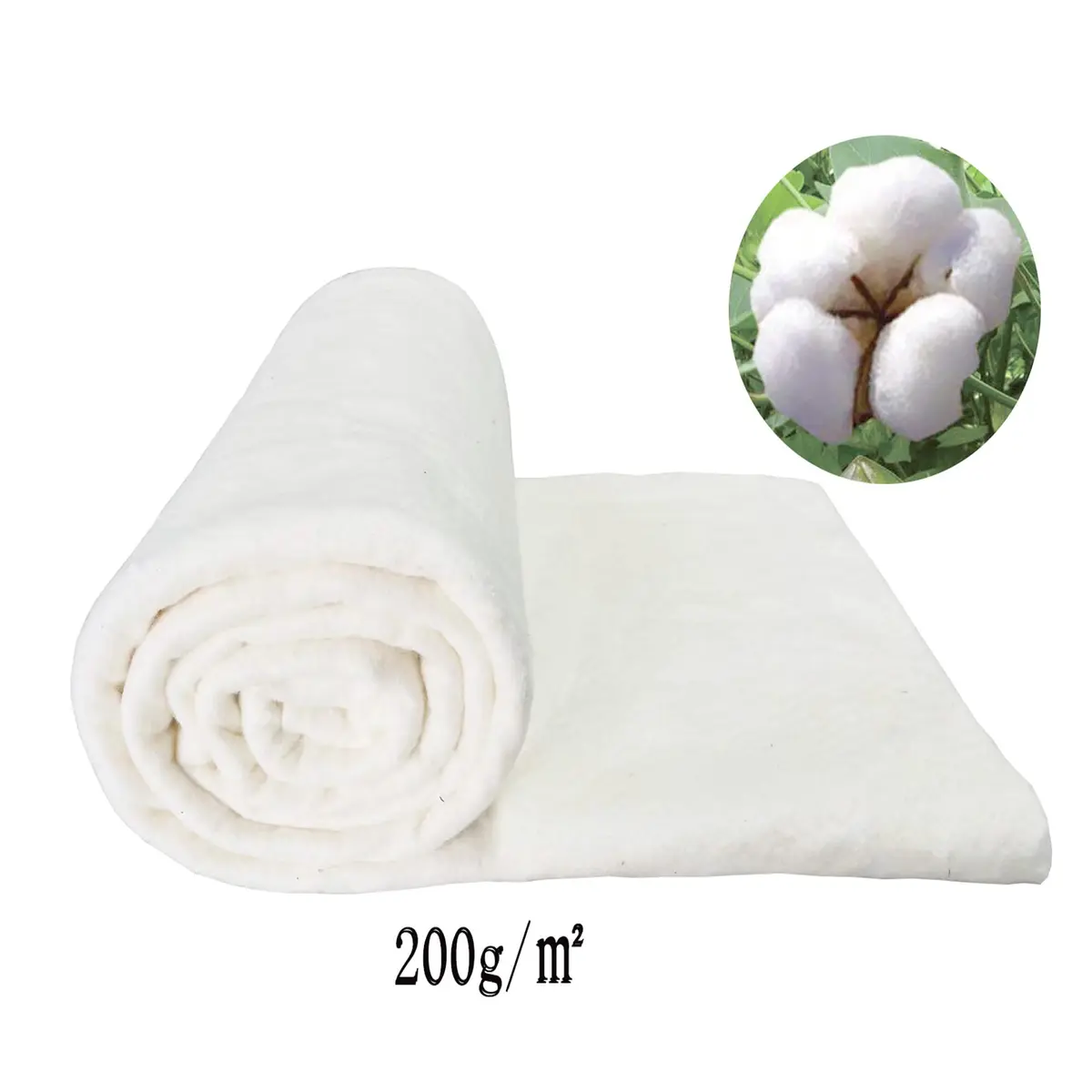 LUMANSUO 200GSM Crib Natural Cotton Quilt Batting 45"x60" | Soft, Thick & Low Shrinkage - view 5