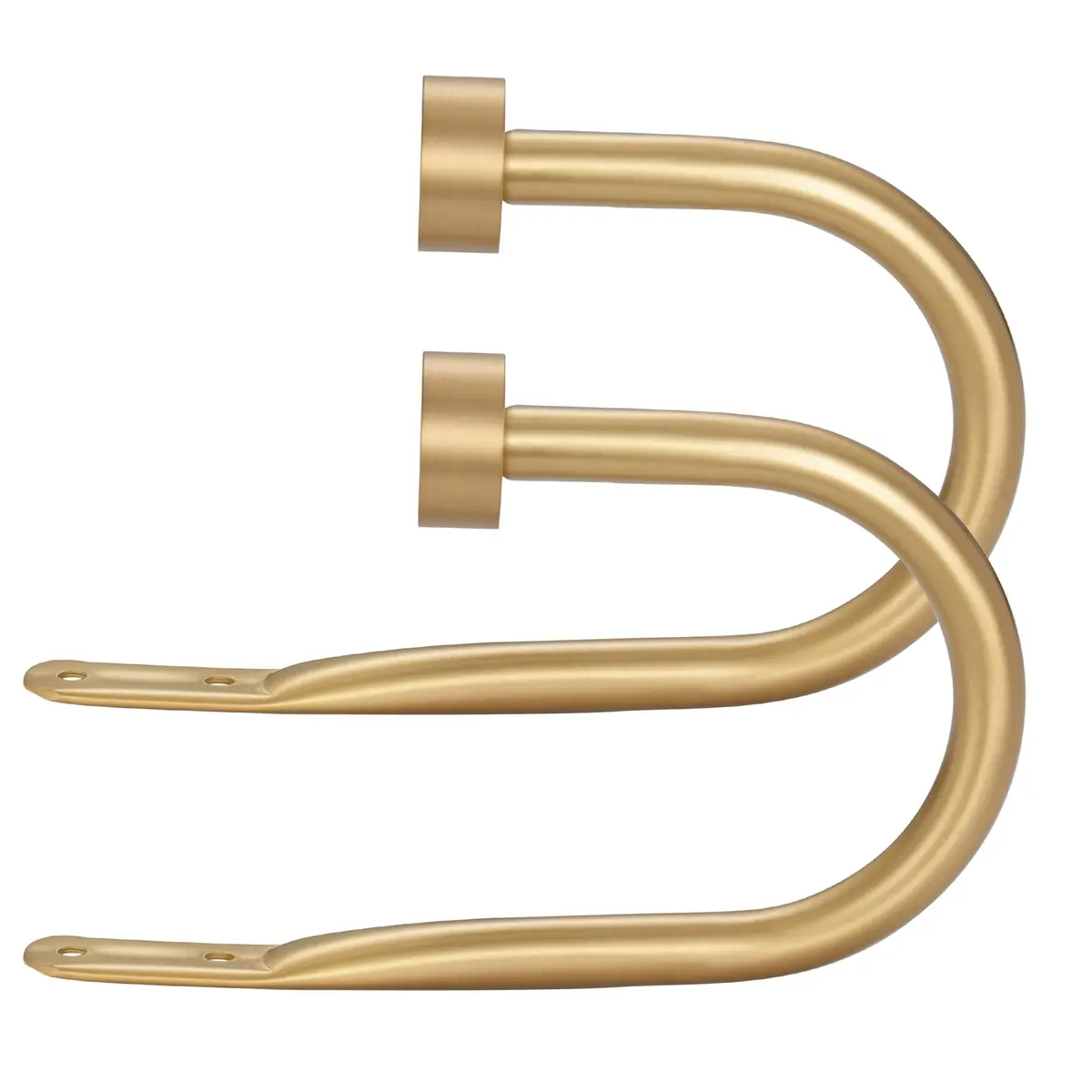 Mayrhyme Metal Curtain Holdbacks with Cap Finials, Warm Gold (18.5cm/7.28" x 11cm/4.33") | Set of 2 - main product image
