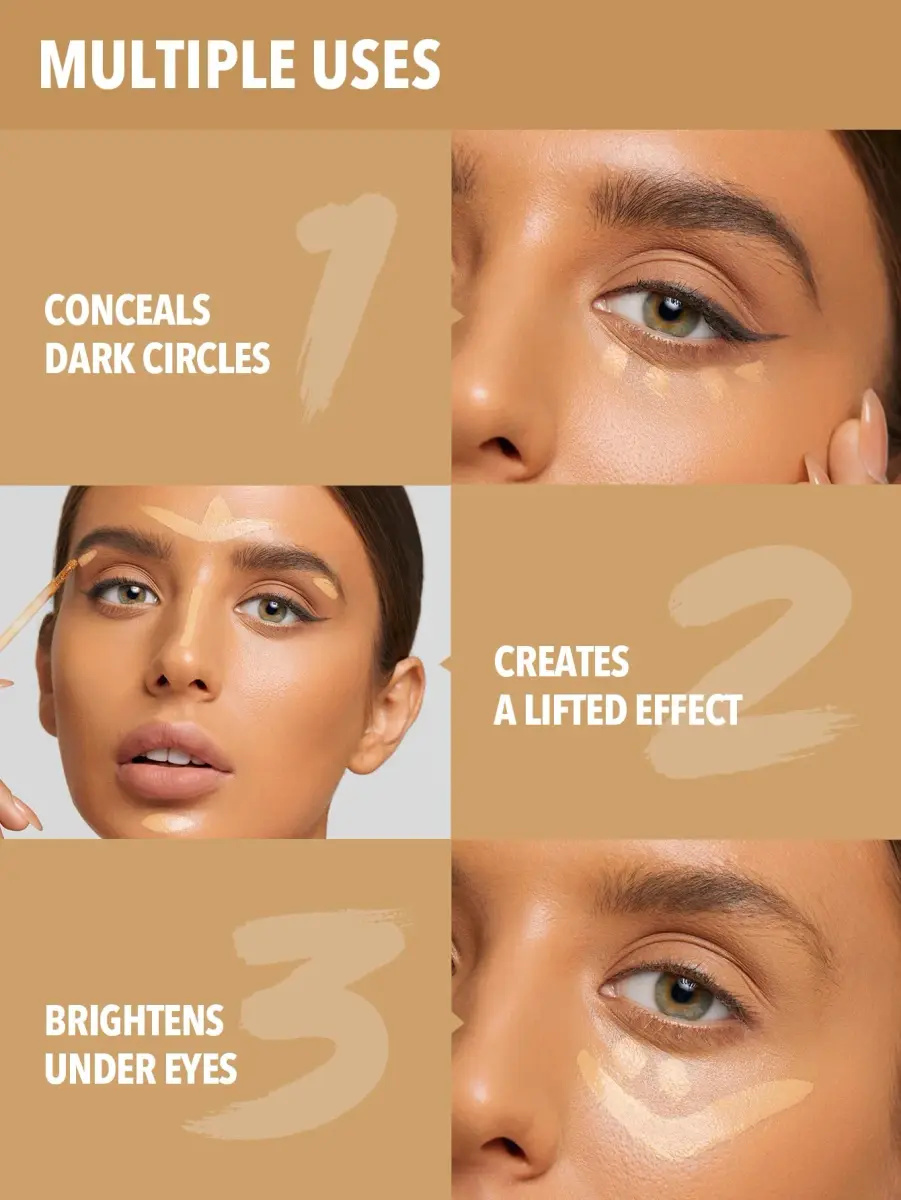 SHEGLAM 12HR Full Coverage Concealer Stick 0.13 oz (3.7g) | Matte Finish for Under Eye & Dark Circles - view 4