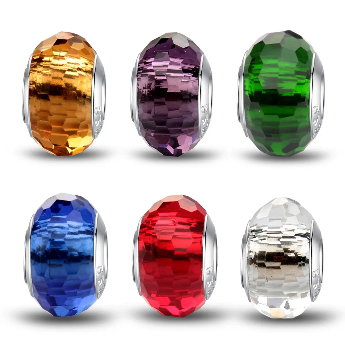 MICOO 925 Sterling Silver Charms for Bracelets | Safe, Fashion DIY Pendants, Birthstone Beads, Gift for Women - main product image