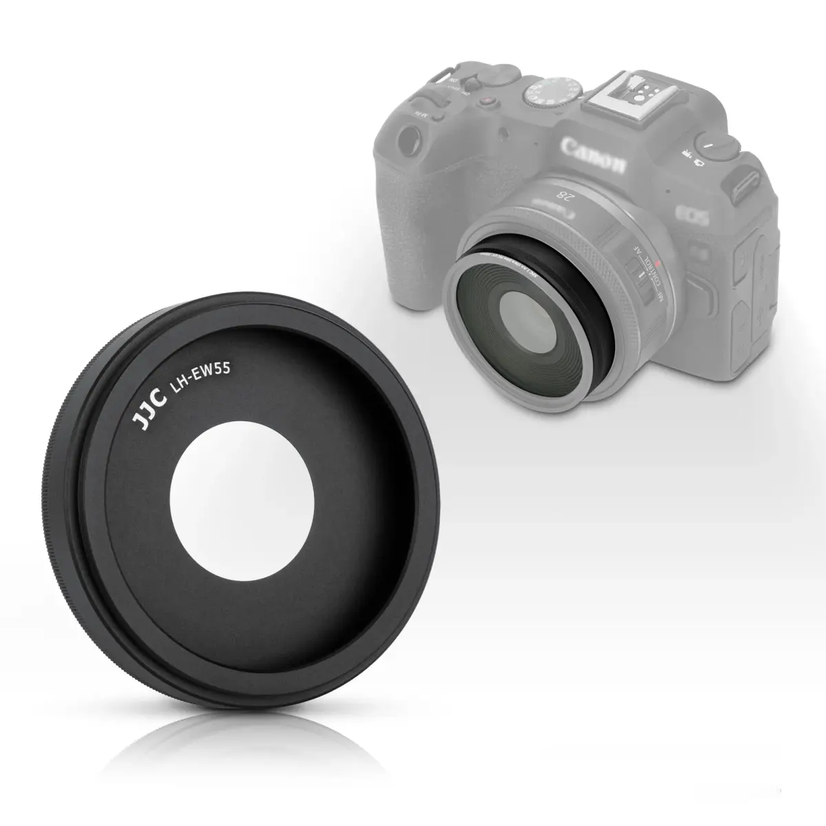 JJC Lens Hood for Canon RF 28mm f/2.8 STM Lens, EW-55 Replacement, 55mm Filter Compatible | Aluminum Alloy Construction - main product image