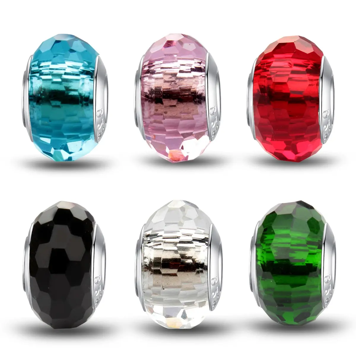 MICOO 925 Sterling Silver Charms for Bracelets | Safe, Fashion DIY Beads, Birthstone Pendants, Gift for Women - main product image