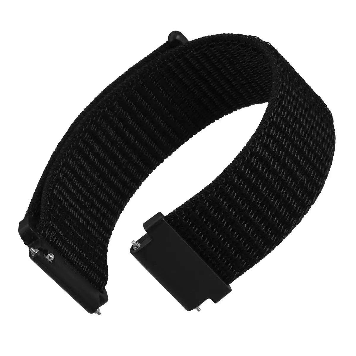 WOCCI 24mm Adjustable Nylon Watch Band, Quick Release Sport Loop Strap (Black) | Comfortable, Durable Nylon - main product image