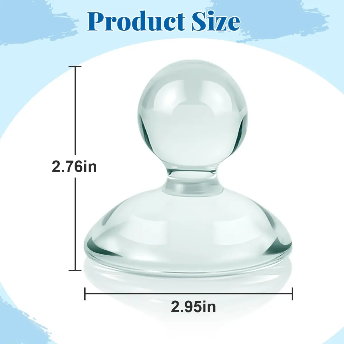 Nuanchu Glass Muller for Paint Making, 7.5 cm (2.95 in) Flat Bottom Muller with Round Handle | Essential for Artists Creating Custom Watercolor, Oil, and Tempera Paints - view 3