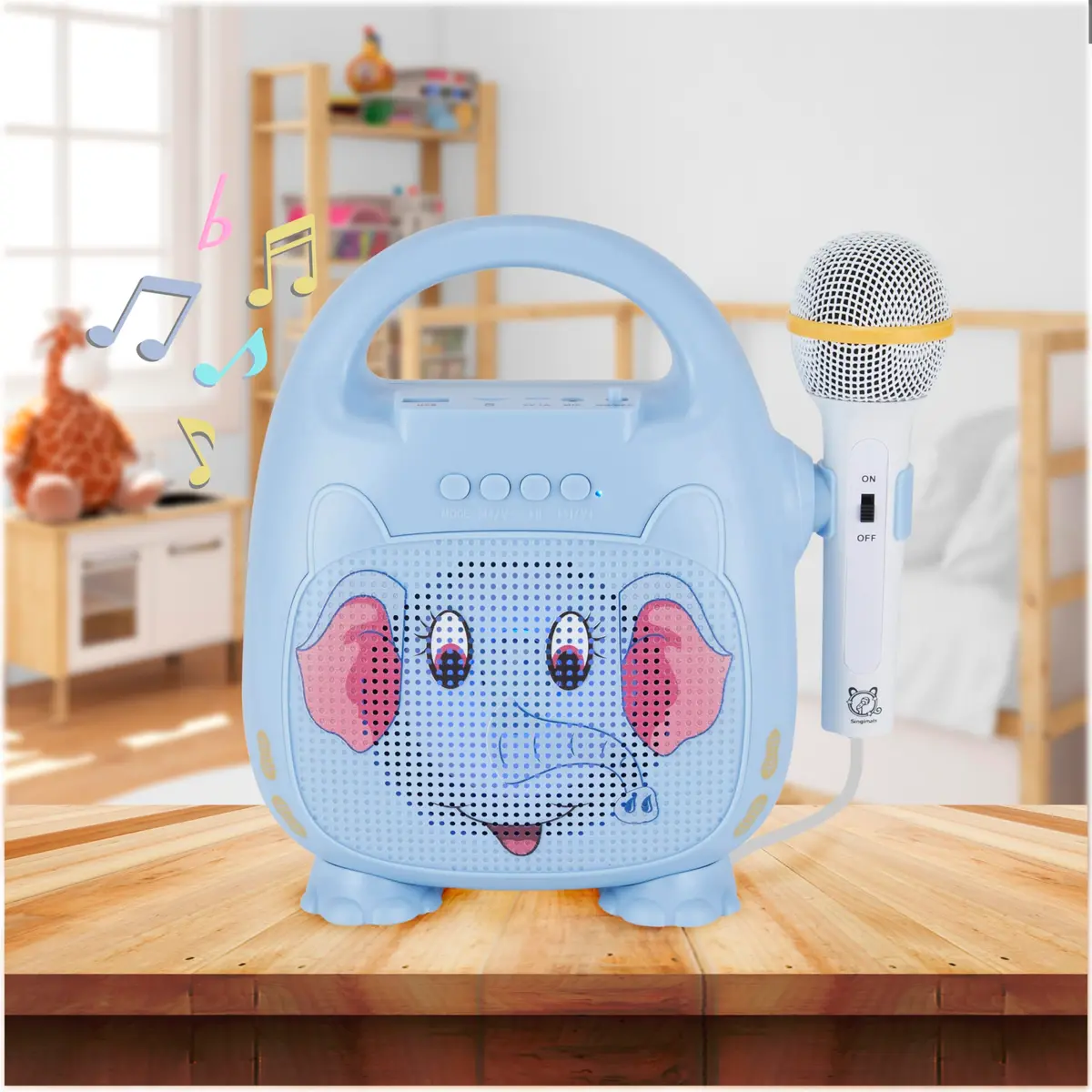 Vivitar Kids Karaoke Speaker with Microphone | Bluetooth, LED Lights, 12H Play - view 6