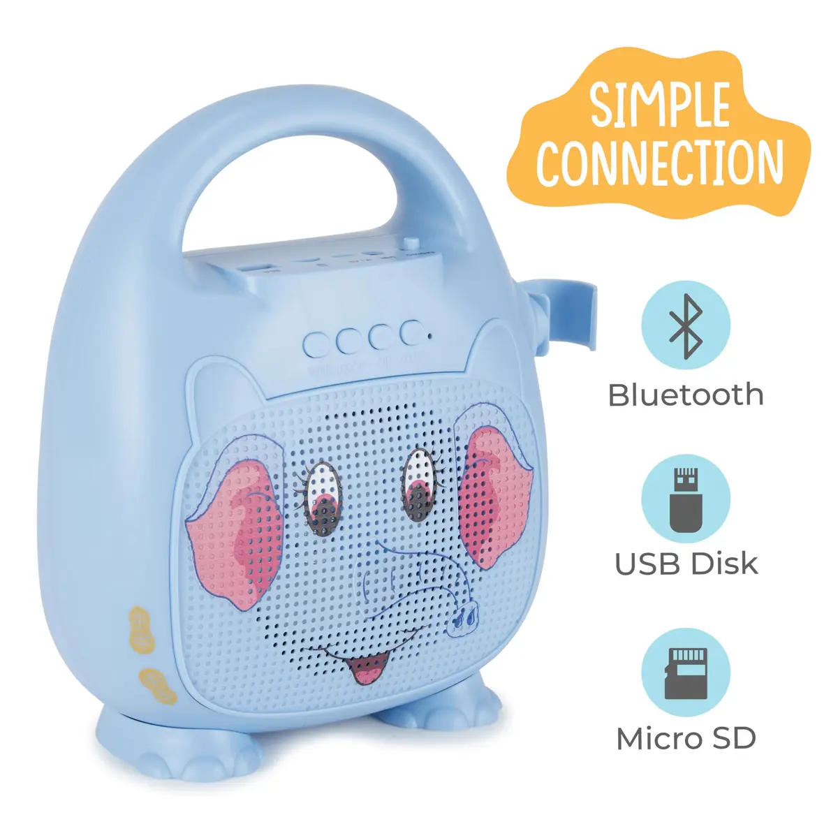 Vivitar Kids Karaoke Speaker with Microphone | Bluetooth, LED Lights, 12H Play - view 2