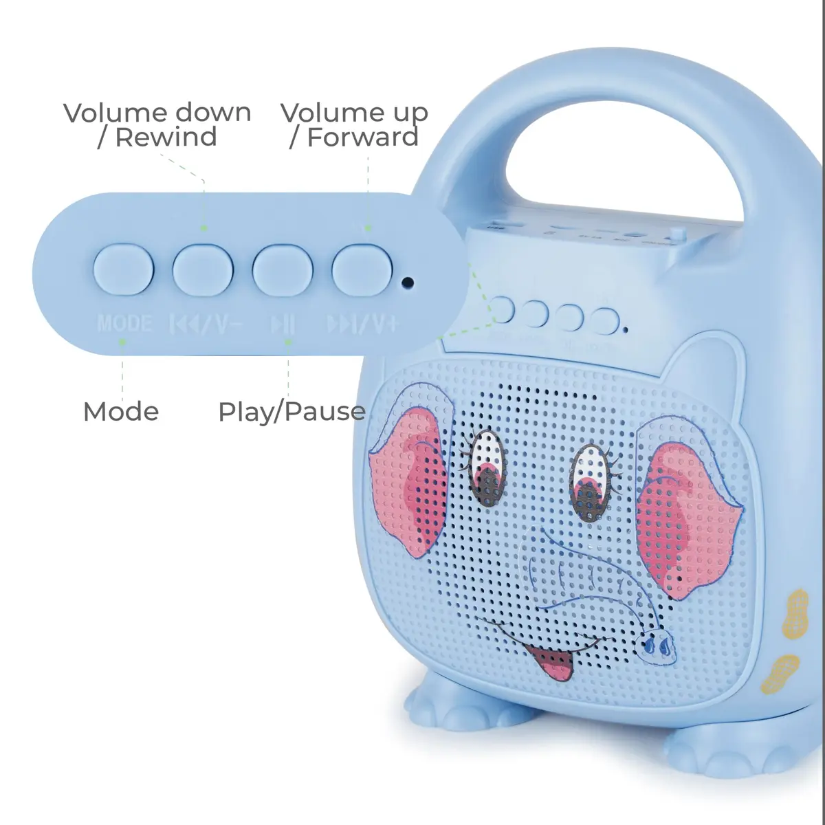 Vivitar Kids Karaoke Speaker with Microphone | Bluetooth, LED Lights, 12H Play - view 3