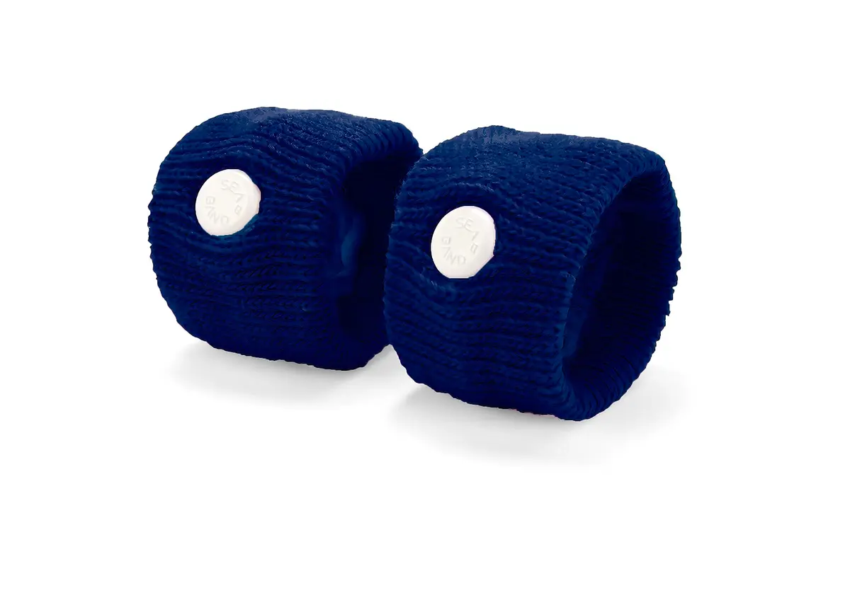 Sea-Band Anti-Nausea Wristbands Navy | Clinically Proven Acupressure for Travel Sickness Relief - main product image