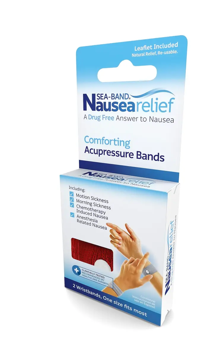 Sea-Band Red Acupressure Wristbands for Nausea Relief | 1 Pair (2 Bands) - view 5