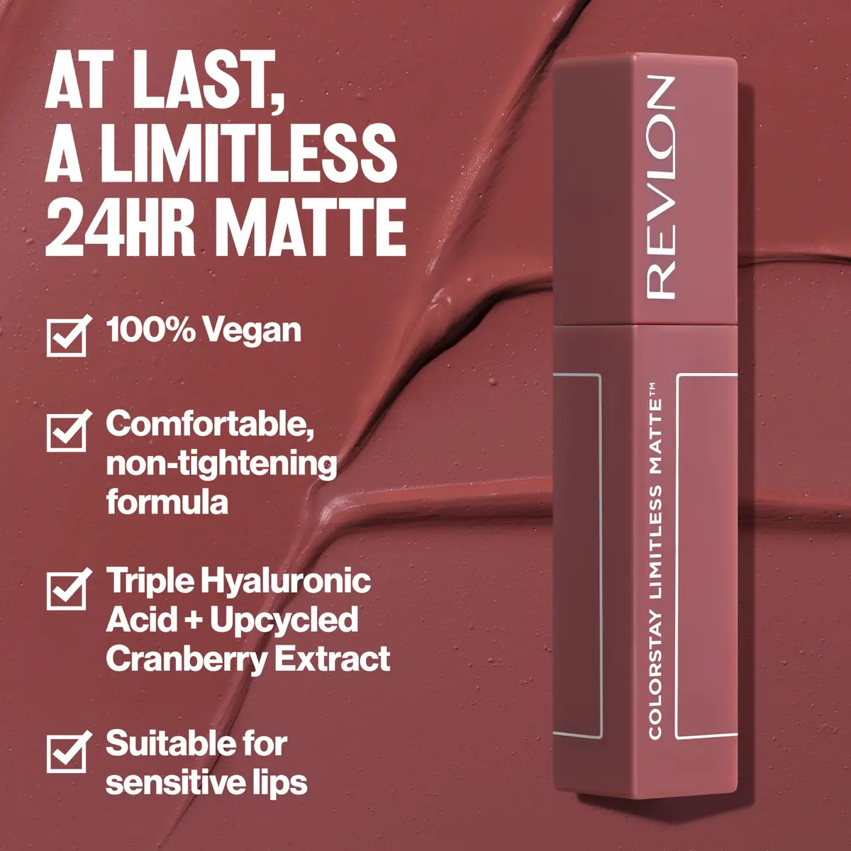 Revlon ColorStay Limitless Matte Lipstick 0.17 fl oz | Vibrant, 24HR Comfort for Sensitive Lips - view 3