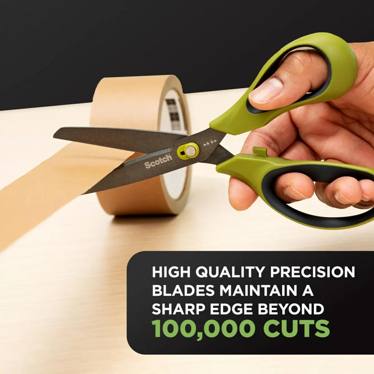 Scotch Non-Stick Unboxing Scissors, 8-inch (20.32 cm) with Box Cutter Mode | Precision Sharpened Blades - view 4