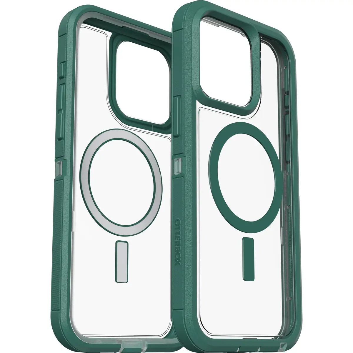 OtterBox iPhone 15 Pro Max Defender Series XT Clear Case - Velvet Evergreen (Clear), Rugged, Screenless, MagSafe Compatible, Lanyard Attachment - view 6