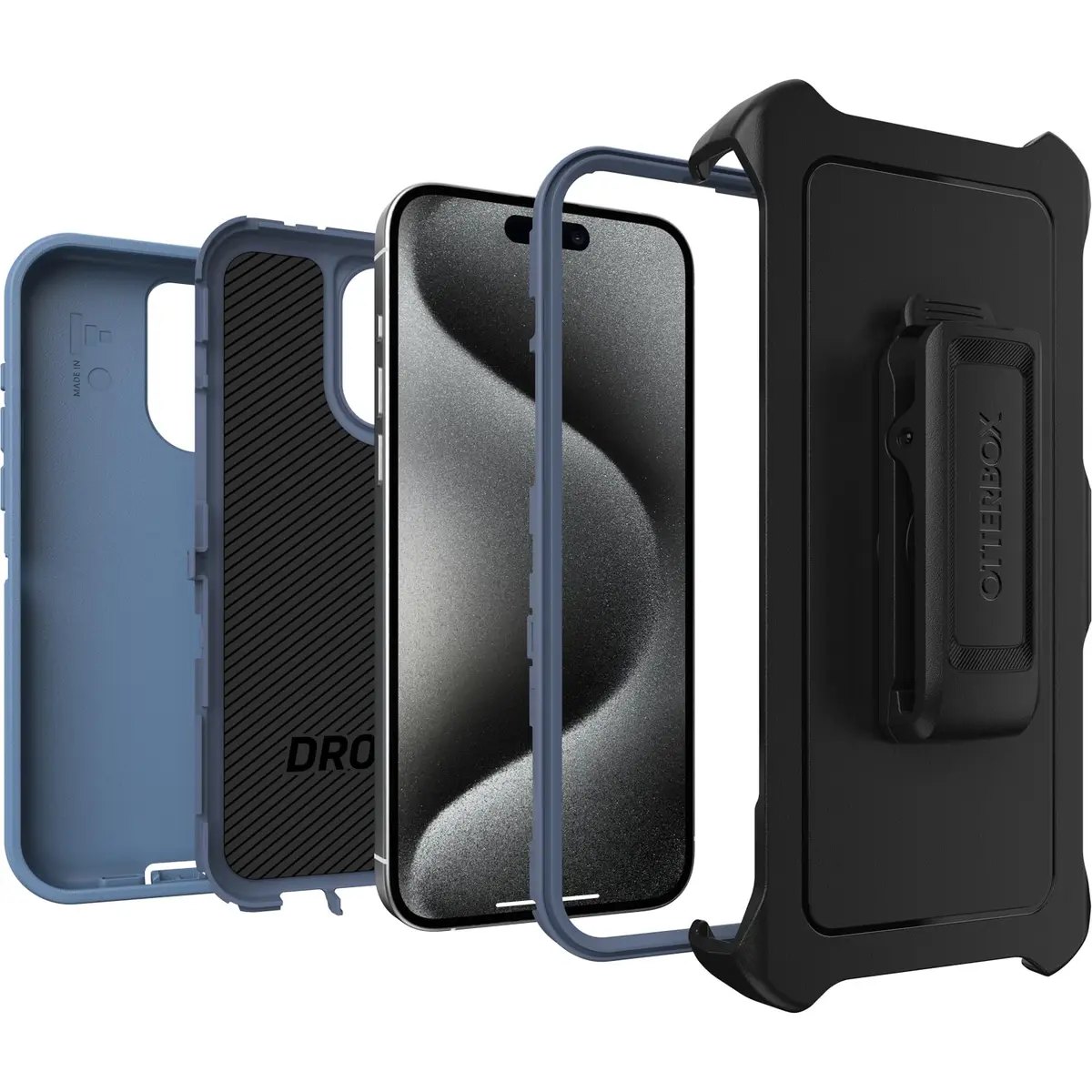 OtterBox iPhone 15 Pro MAX Defender Series Case 173.78mm x 94.57mm x 33.91mm | Rugged Protection for Daily Use - view 4