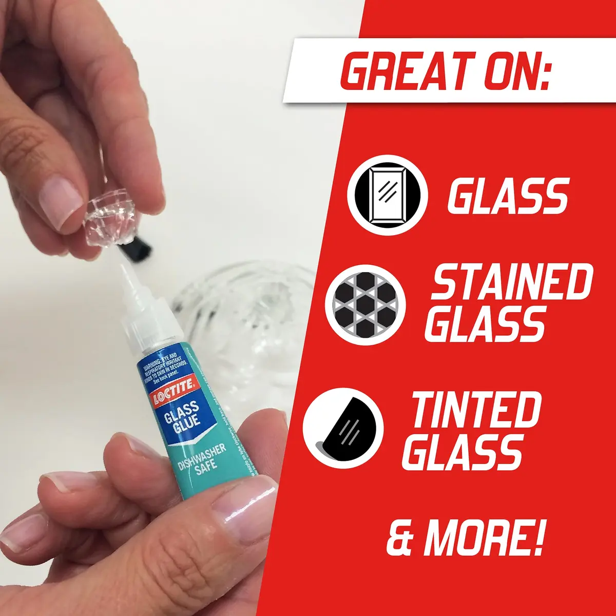 Loctite Glass Glue, Dishwasher Safe, Clear, 2g Bottle (Pack of 3) | Bonds Glass to Metal & Plastic - view 3