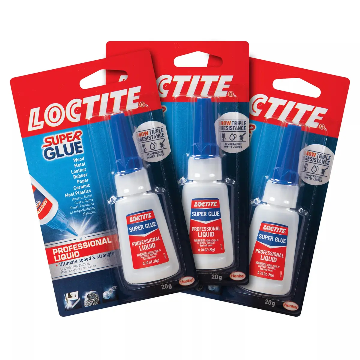 Loctite Professional Super Glue Liquid 20ml (0.7 Fl Oz) Bottle, Pack of 3 | Heavy-Duty Instant Adhesive for Plastic, Wood & Metal - view 5