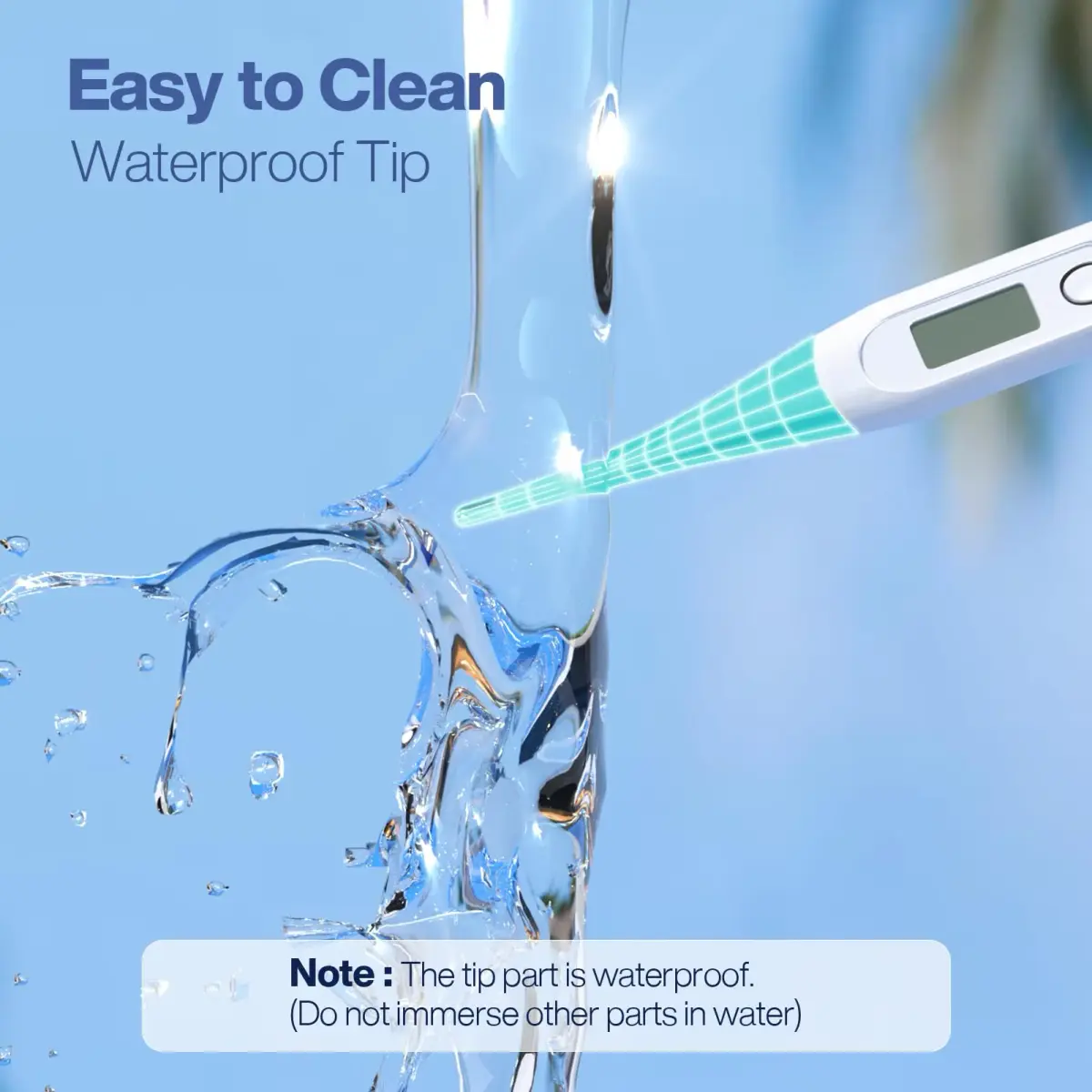 Boncare Digital Oral Thermometer Blue Green | Fast 10-Second Reading for Adults & Kids - view 5