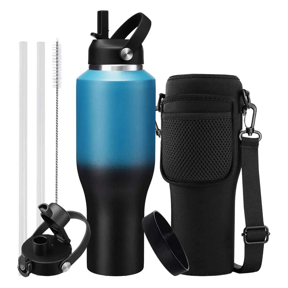 DIGJUPER 40oz Insulated Tumbler with Sleeve & 2 Lids | Keeps Cold 48 Hrs, Hot 24 Hrs - main product image