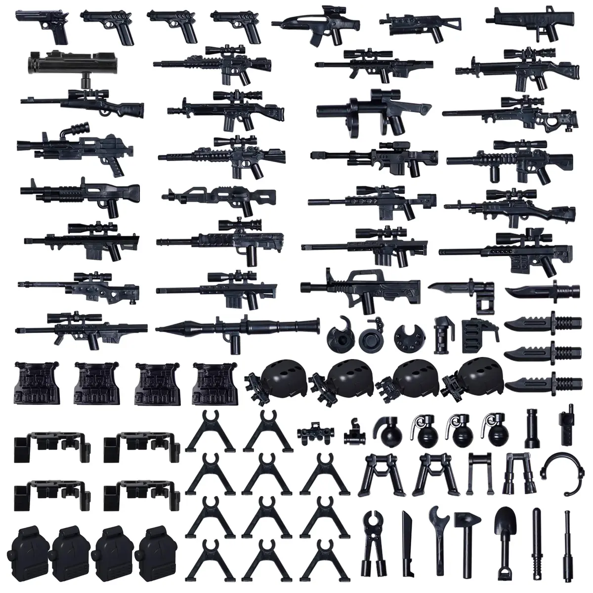 HIMIRICH Weapons Pack Military Toy Set 90 PCS | Educational Building Blocks for Kids 3-6 - main product image