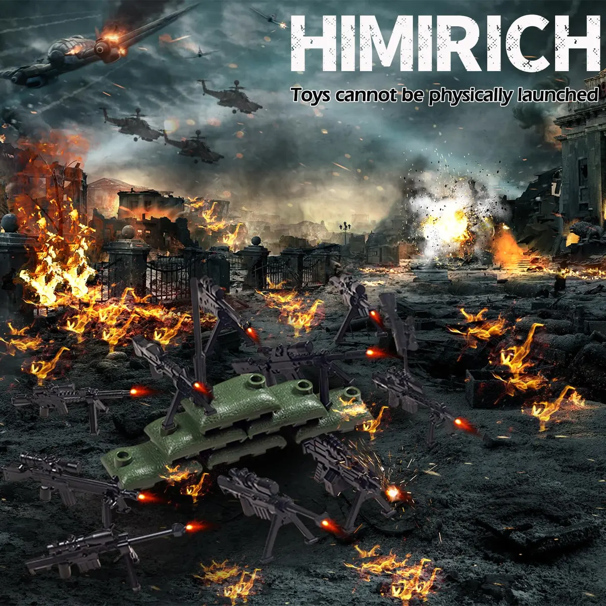 HIMIRICH Weapons Pack Military Toy Set 90 PCS | Educational Building Blocks for Kids 3-6 - view 7