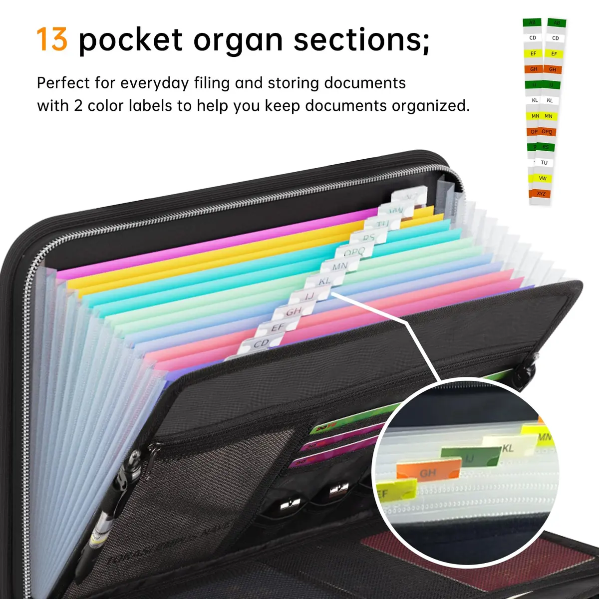 Tamfile Fireproof Accordion File Organizer, Expanding File Folder | Fire & Water Resistant Document Storage - view 9