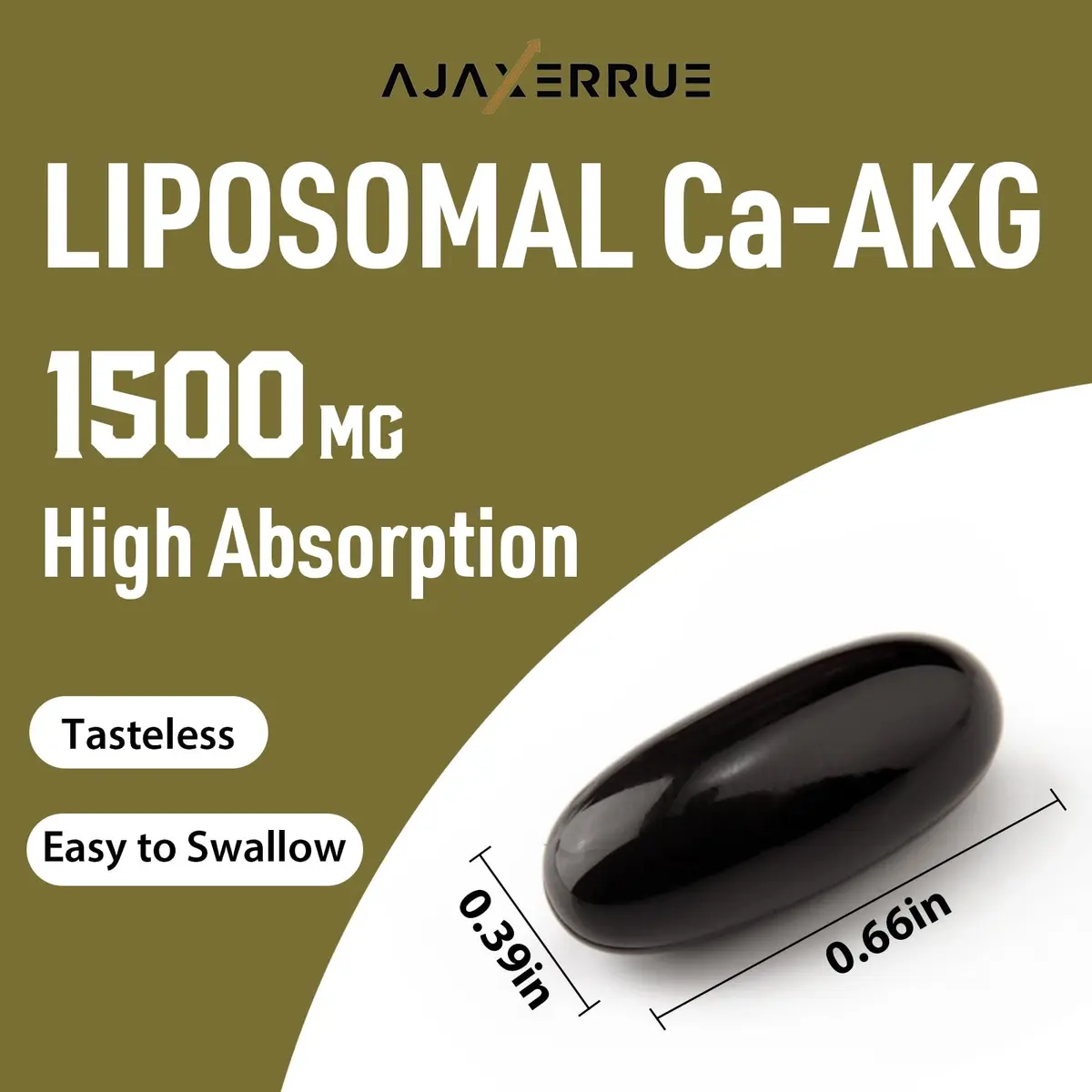 AJAXERRUE Liposomal Calcium AKG Supplement 1500 MG | High Absorption for Longevity & Energy - view 4